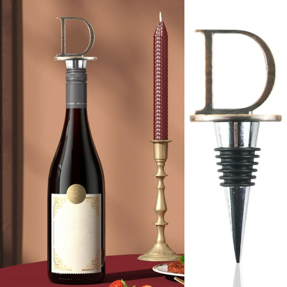 Gnmfd 26 Alphabet Wine Stoppers Party Favors Wine Bottle Toppers Custom Initials Reusable Gifts for Wine Lovers Dinner Parties Holiday Celebrations