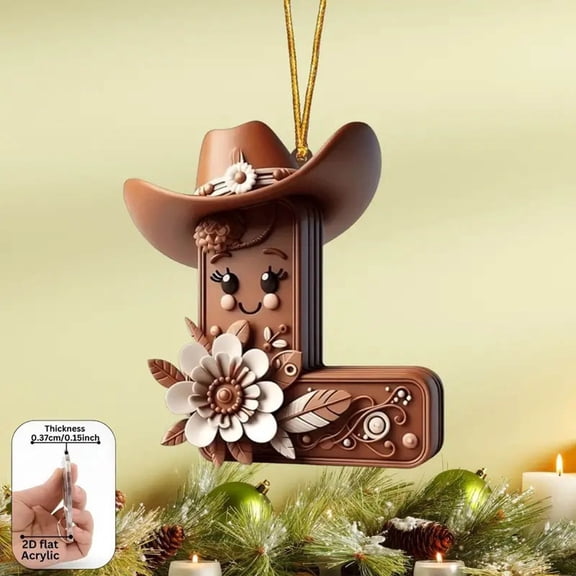 Gnmfd 26 Letters Christmas Tree Alphabet Pendant Ornaments, DIY Holiday Decorations, Personalized Hanging Accents for Tree, Wall, Wreath, Door, Home, Office, Family, Party and Seasonal Decor