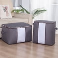 thumbnail image 1 of Gnmfd 2PC Foldable Cloth Clothing Storage Bag Organizer, Large Underwear and Blanket Storage for Closet, Bedroom, Under Bed, Home Office, Christmas Decorations Storage, Holiday Closet Organization, 1 of 9