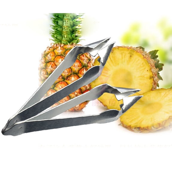 Gnmfd 2pc Stainless Steel Pineapple Peeler Remover Cutter, Sharp Kitchen Tool for Easy Fruit Preparation, Effortless Core and Eye Removal, Home Cooking, Juice, Dessert, Baking, Party