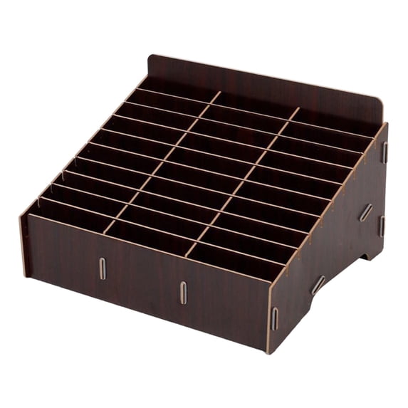 Gnmfd 30-Cell Wooden Desk Organizer, Multifunctional File Shelf for Office, Mail Sorter Tray, Desktop Storage Box Rack for Stationery, Remotes, Office Desk Organizer