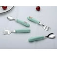thumbnail image 1 of Gnmfd 304 Stainless Steel Spoon and Fork Set, Baby Food Supplement Tableware Utensils, Corrosion Resistant Comfortable Grip for Home Kitchen Dining, 1 of 9