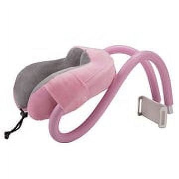 Gnmfd 360° Phone Tablet Pillow 2in1 Memory Foam U Shaped Neck Support Cushion, Adjustable Travel Rest Head Pillow for Office Car Airplane Bedroom Sleeping Relaxation