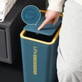 thumbnail image 1 of Gnmfd 4-Gallon Clip Lid Trash Can, Compact Press Top Waste Bin for Bathroom Bedroom Kitchen Toilet, Slim Garbage Container for Small Spaces Under Sink Cabinet, Home Office Organization, 1 of 6