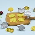 thumbnail image 1 of Gnmfd 4-Piece Cookie Fondant Stampers Sea Animals Baking Kit, DIY Spring-Action Cookie Cutter for Pie Crust Pastries Dough Embossing, BPA-Free Kitchen Baking Supplies Tools, 1 of 3