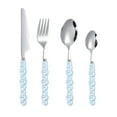 thumbnail image 1 of Gnmfd 4-Piece Stainless Steel Handle Tableware Set Dessert Salad Spoon Fork Steak Knife Tea Spoon for Family Dinners Parties Christmas Thanksgiving Holiday Meals, 1 of 2