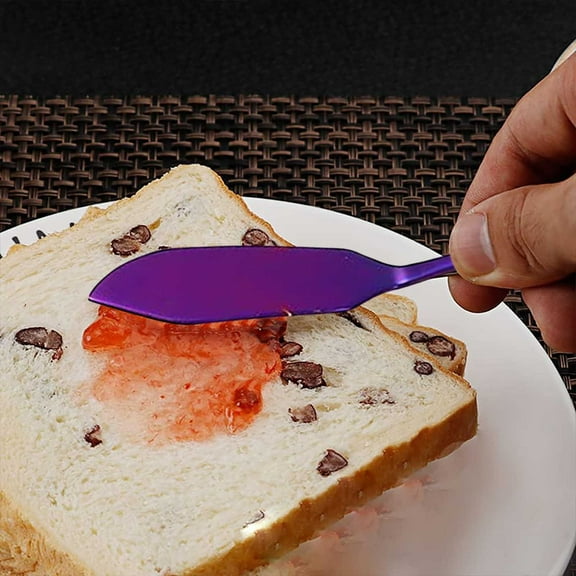 Gnmfd 410 Titanium Plated Stainless Steel Cream Knife Spatula, Multifunction Baking Tool for Spreading Cutting Cheese Butter Pastry, Kitchen Utensil