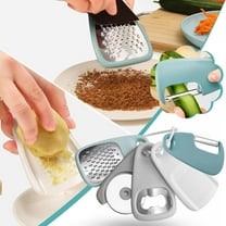 Gnmfd 5 Piece Kitchen Utensil Set with Peeler Pizza Cutter Bottle Opener and Grater, Compact Cooking Tools with Hanging Ring, Perfect Kitchen Gadgets for RV Camping
