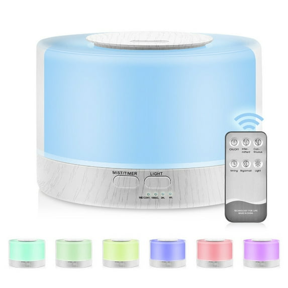 Gnmfd 5-in-1 Aromatherapy Oil Diffuser with Remote Control, Ultrasonic Humidifier Vaporizer Timer Auto-Off LED Lights for Bedroom Home Office Spa Yoga Meditation Relaxation Use
