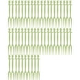 thumbnail image 1 of Gnmfd 50pcs Disposable Plastic Fruit Fork Two Tooth Cocktail Dessert Cake Fork Party Tableware Buffet Appetizer Holiday Event, 1 of 3