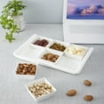 thumbnail image 1 of Gnmfd 6-Slot Snack and Fruit Serving Tray, Multi-Compartment Plastic Organizer for Fruits, Nuts, Appetizers, Party Table, Kitchen Countertop, Easy to Clean, Family Gathering, Entertaining Use, 1 of 6