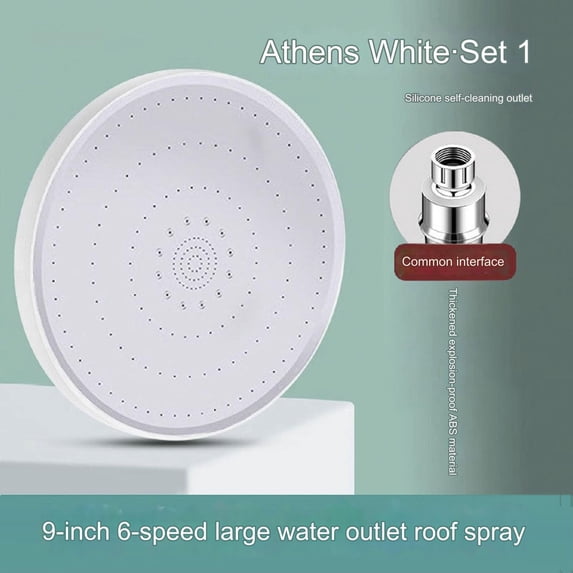 Gnmfd 6-Speed Adjustable Top Spray Shower Head, Large Capacity Rainfall Shower, Four Color Options for Bathroom, Luxury Home Bath, Efficient Water Use, Relaxing Spa Shower