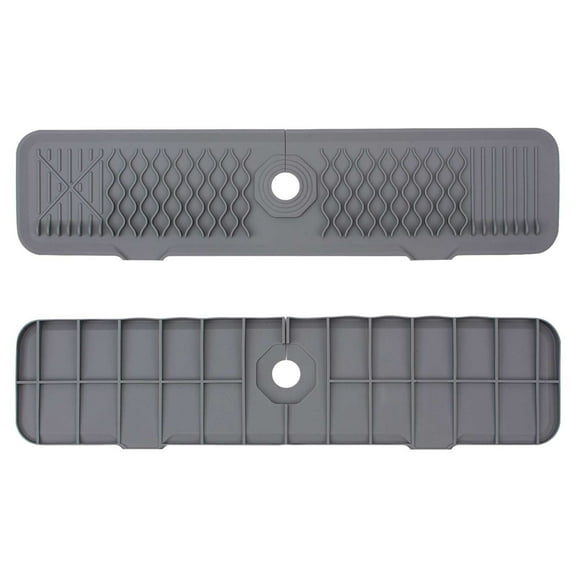 Gnmfd 61" Foldable Slope Faucet Pad Kitchen Bathroom Anti-Slip Drying Mat Water Drainage Countertop Protector for Dishes Vegetables Fruits Kitchen Sink Accessory Easy Cleaning