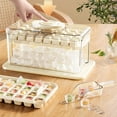 thumbnail image 1 of Gnmfd 64 Grid Ice Cube Tray with Lid and Ice Box, Easy Release One Press Ice Maker Mould with Scoop for Freezer Refrigerator Drinks Cocktails Party Kitchen, 1 of 8