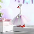 thumbnail image 1 of Gnmfd 7 Inch Mini Desktop Gooses Costume with Rhinestone Crown Necklace and Tutus Dress, Princess Outfit for Table Goose Figurines, Holiday Photo Prop, Miniature Desk Decorations, 1 of 7