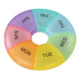 thumbnail image 1 of Gnmfd 7-Sided Portable Weekly Pill Box Organizer for Medication Vitamins Supplements, Clear Labeled Compartments for Travel, Compact Daily Pill Dispenser, Home Storage Essentials, 1 of 2