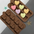 thumbnail image 1 of Gnmfd 8 Multi-Heart Dessert Mold Cake Decoration Baking Tools, Chocolate Fondant Ice Cube Cookie Jelly Maker, Food Grade Flexible Mold for DIY Baking Party Favors Holiday Treats, 1 of 8