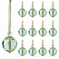 Gnmfd 8pcs Iridescent Mini Glass Christmas Ornaments, Hanging Prism Sun Catchers for Tree, Wedding, Party, Home, Window, Garden, Holiday Seasonal Decorations and Décor Accents