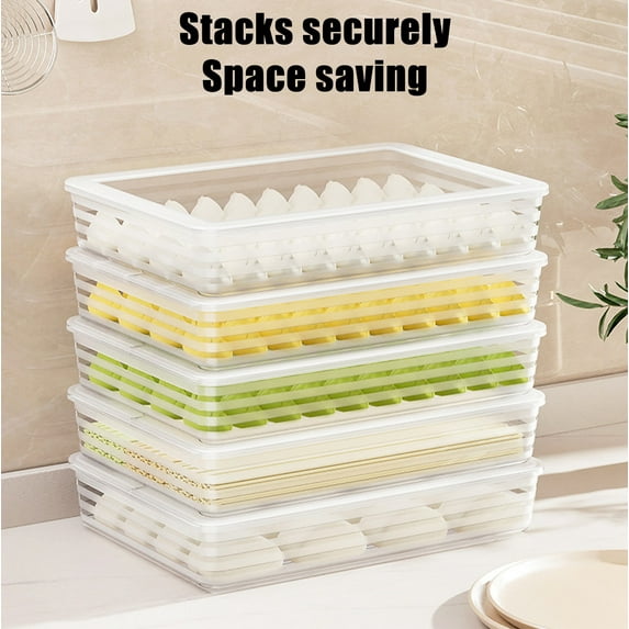 Gnmfd Airtight Food Storage Box with Lid, Plastic Pantry Organizers and Storage, Cereal and Dry Goods Containers with Lids, Stackable Kitchen Storage, Freshness Preservation, Space-Saving Design