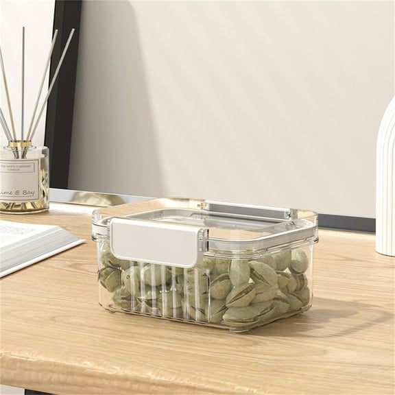 Gnmfd Airtight Food Storage Jar, Transparent Nut, Candy, and Dry Storage Containers with Lids, Stackable Organization for Pantry, Kitchen Storage Solution, Keeps Foods Fresh and Tidy