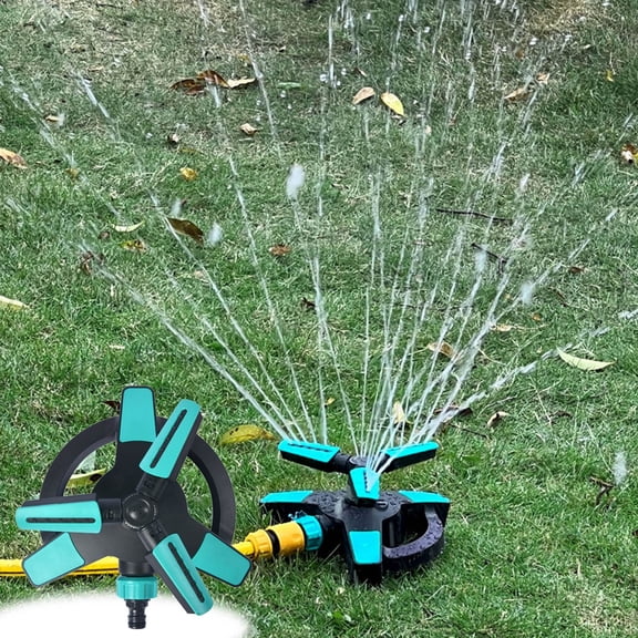 Gnmfd Automatic Rotation 360 Degree Sprinkler Nozzle With Controller, Water Saving Garden Sprinkler For Lawn Patio Plants, Durable Plastic, Easy Setup, Uniform Coverage Outdoor Watering Tool