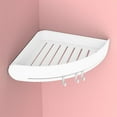 thumbnail image 1 of Gnmfd Bathroom Shower Corner Rack Wall Mounted Suction Organizer, No Drill Storage Basket Holds Up to 26 Lbs, Space Saving Shelf for Shampoo Soap Towels Kitchen Bathroom Essentials, 1 of 3
