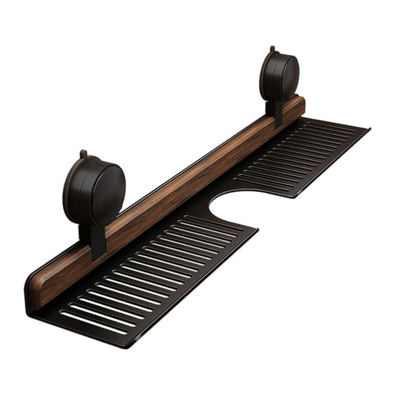 Gnmfd Bathroom Sink Suction Cup Organizer, No-Hole Suction Rack for Washbasin, Waterproof and Space-Saving Bathroom Storage for Toothbrushes, Soap, Toiletries, and Bathroom Essentials