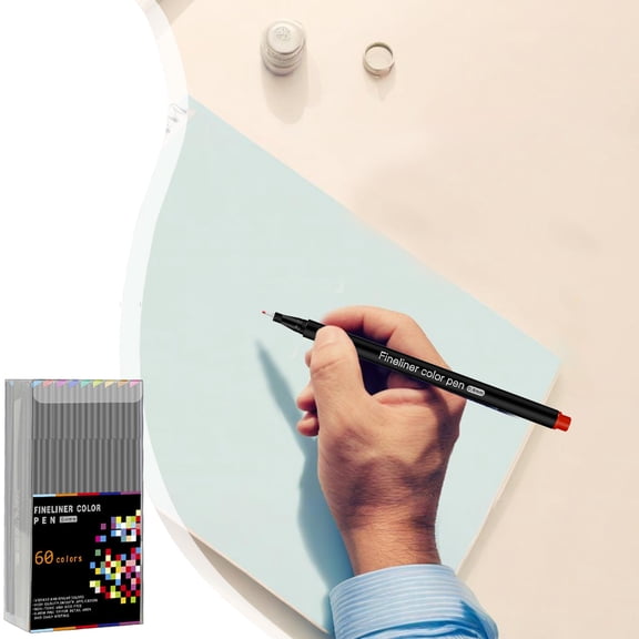 Gnmfd Black Hand-Painted Needle Pen for Drawing, Comic Outlines, Art Sketching, Fast Drying Ink, Ergonomic Grip, High Precision Pen Tip, Students, DIY Creative Projects