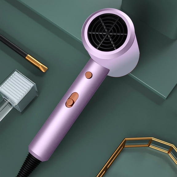 Gnmfd Blow Dryer with Diffuser Negative Ion Technology, 4-Speed Compact Quiet Hair Dryer for Fast Drying Styling Home Travel, Constant Temperature Safe for All Hair Types, Salon Results at Home