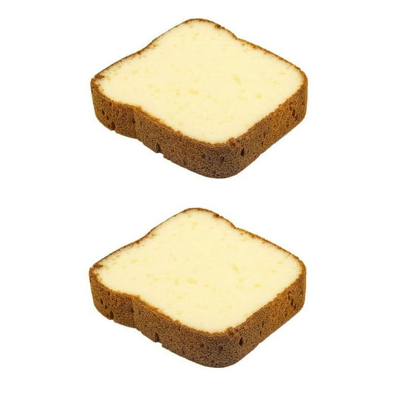 Gnmfd Bread Shaped Kitchen Dishwashing Sponge Thickened Scrub Pads, Soft Absorbent Cleaning Sponges for Dishes, Sinks, Pots, Bathroom, Kitchen Countertops 2PCS