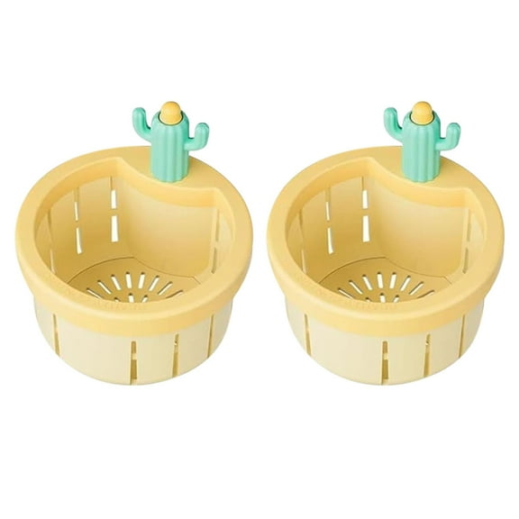 Gnmfd Cactus Automatic Dumping Kitchen Sink Strainer for Food Waste, Multi-Functional Draining Basket Filter Net for Sink Debris Collection, Easy Clean Anti-Clog Organizer for Home Cooking