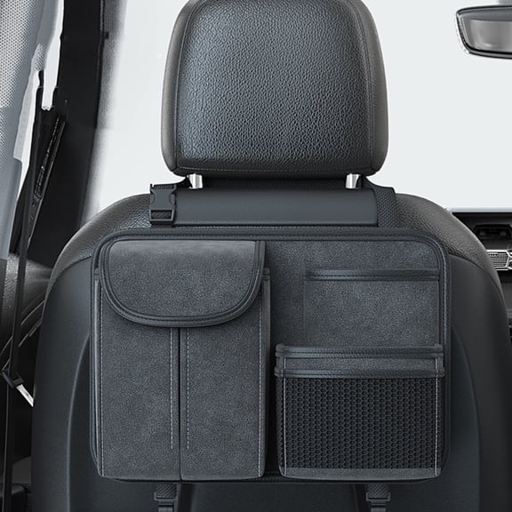 Gnmfd Car Seat Back Storage Bag Hanging Organizer Multi-Layer Storage Box for Car Essentials, Trash Paper Towels Wipes Organizer, Travel Family Road Trip Car Storage