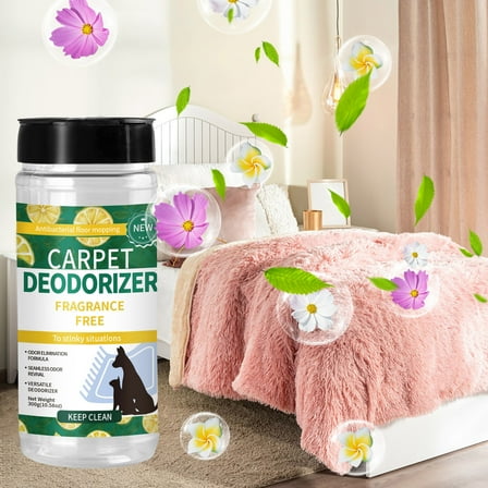 Gnmfd Carpet Deodorizing Powder 300g, Deep Cleaning Carpet Odor Eliminator with Natural Ingredients, Long Lasting Fresh Scent for Pet and Home Carpet Deodorization