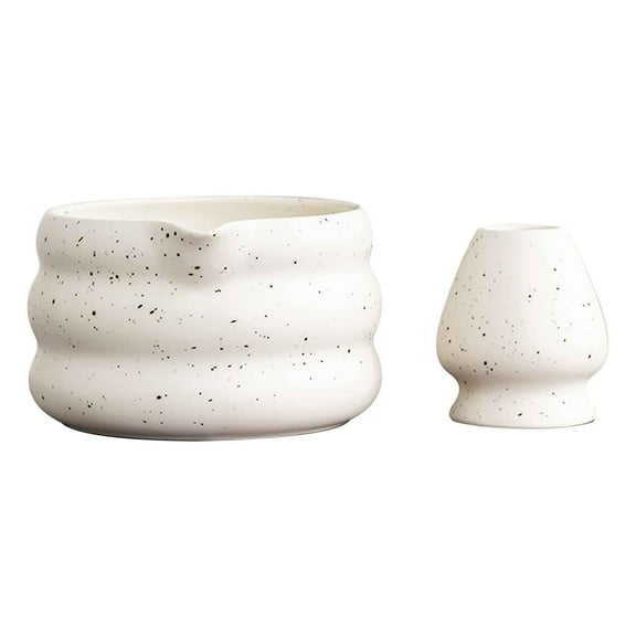 Gnmfd Ceramic Matcha Bowl with Spout, Japanese Tea Set for Matcha Whisking, Tea Ceremony, Traditional Tea Preparation, Handcrafted Ceramic Design for Tea Enthusiasts, Home, Gift