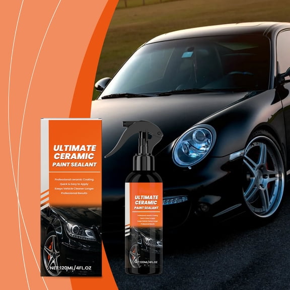 Gnmfd Ceramic Paint Sealer Automotive Protective Coating Spray, High Gloss Hydrophobic Layer for Car Exterior, Scratch Stain UV Protection, Easy Home Application, Long-Lasting Shine Maintenance