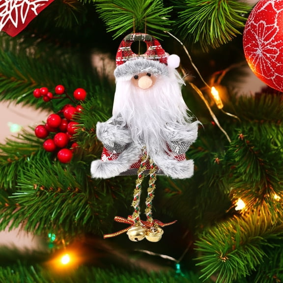 Gnmfd Christmas Fabric Pendant Large Small Doll Hanging Ornament, Santa Claus Snowman Reindeer Bear Figures for Tree, Wall, Door Decorations, Festive Gift Pendant, Cozy Christmas Decor Accent