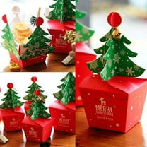 Gnmfd Christmas Gift Packaging Box, Festive Christmas Eve Gift Box, Red & Green Holiday Packaging for Small Gifts, Favors, Cookies, and Sweets, Perfect for Christmas Parties and Celebrations