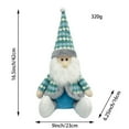 thumbnail image 1 of Gnmfd Christmas Sitting Figurine Santa Claus Snowman Blue Doll Decoration, Festive Table Mantel Ornament for Holiday Decor, Gift for Family Friends, Winter Celebration Accent, 1 of 1