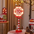 thumbnail image 1 of Gnmfd Christmas Street Sign Decorative LED Lights Wooden Holiday Window Desktop Table Tree Living Room Bedroom Terrace Decor Battery Operated Festive Party Decorations 12x8x11.9in, 1 of 5