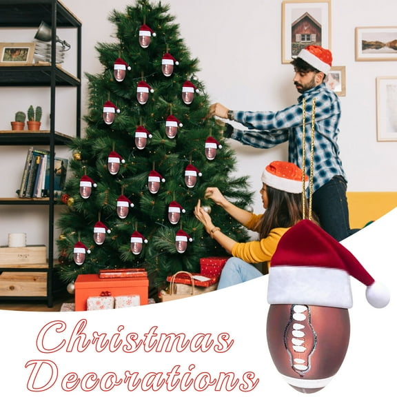 Gnmfd Christmas Tree Sports Baubles Football Basketball Baseball Ornaments for Holiday Tree Decorations, Party Display, Hotel Restaurant Seasonal Decor, Winter Celebration Essentials
