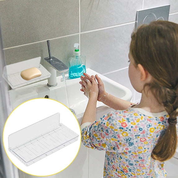 Gnmfd Clear Acrylic Floating Shelf Foldable Wall Mounted Organizer For Cosmetics Bathroom Towels Models Bedroom Decor Transparent Storage Shelf Christmas Decorations For Home