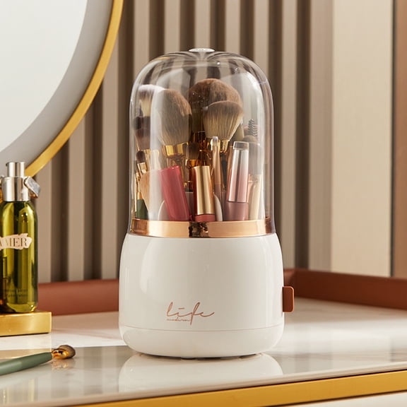 Gnmfd Clear Acrylic Makeup Storage Box Organizer for Brushes Lipsticks Cosmetics, Desk Vanity Organizer, Cosmetic Storage, Jewelry Organizers and Storage, Bathroom Storage Cabinet