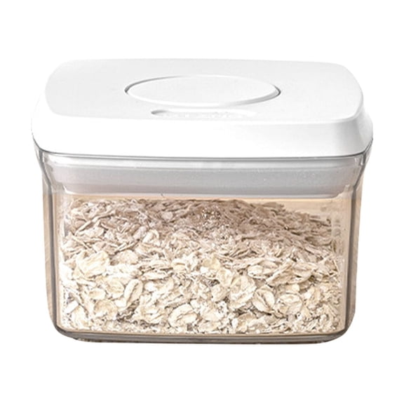 Gnmfd Clear Plastic Food Storage Jar Container, Airtight Stackable Organizer for Grains Nuts Candy Dry Food Pantry Fridge Counter Kitchen Daily Use