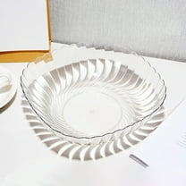 Gnmfd Clear Plastic Fruit Bowl Lightweight Modern Serving Bowl for Kitchen Dining Snacks Decorative Display Home Party Tableware Dessert Serving