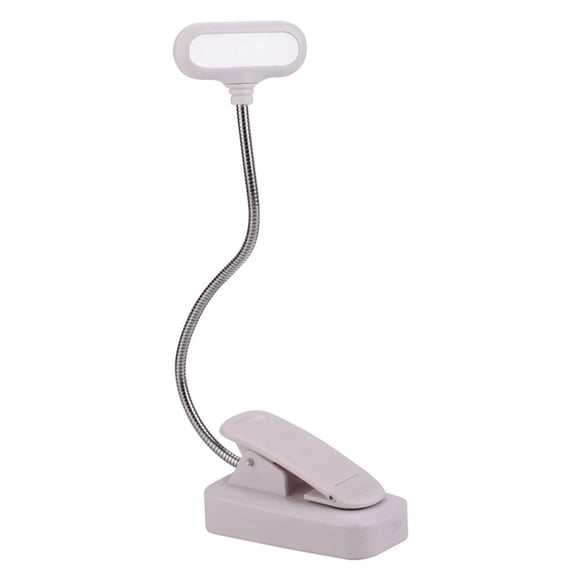 Gnmfd Clip On Desk Lamp USB Rechargeable Flexible Gooseneck Reading Light Portable Folding Table Lamp Adjustable Brightness Night Lights Plug Into Wall for Bedroom Dorm Office Study