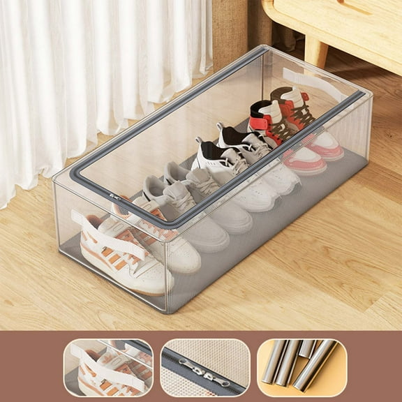 Gnmfd Clothes Storage Box Foldable Wardrobe Organizer with Steel Frame Card Slot for Toys, Shoes, Household Items for Closet, Under Bed Storage, Cube Storage Organizer, Toy Organizers and Storage