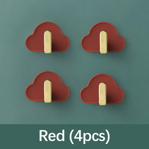 Gnmfd Cloud Shaped Wall Hook, Strong Adhesive No-Punch Hooks for Hanging Towels, Keys, and Bags, Decorative Home Storage Hooks for Bathroom, Kitchen, Bedroom, and Office Organization