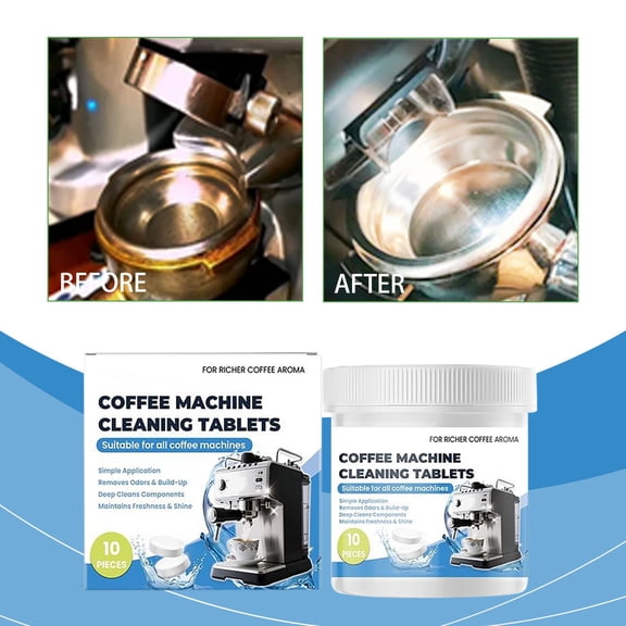 Gnmfd Coffee Cleaning Tablets, Effervescent Descaling & Stain Removal Tablets for Coffee Makers, Odor & Build-Up Removal, Compatible with All Coffee Machines, Safe & Easy to Use