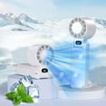 thumbnail image 1 of Gnmfd Coolings Fan Silent USB Air Conditioner Mini Desktop Rechargeable Brushless Vertical Blowing 100 Speeds Foldable Ice Making Fan for Bedroom Office Outdoor Summer Portable Cooling, 1 of 6