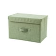 thumbnail image 1 of Gnmfd Cotton Linen Cloth Covered Storage Box Collapsible Washing Box, Household Organizer for Clothing Towels Accessories, Storage Bins with Lids, Under Bed Storage Essentials, 1 of 3